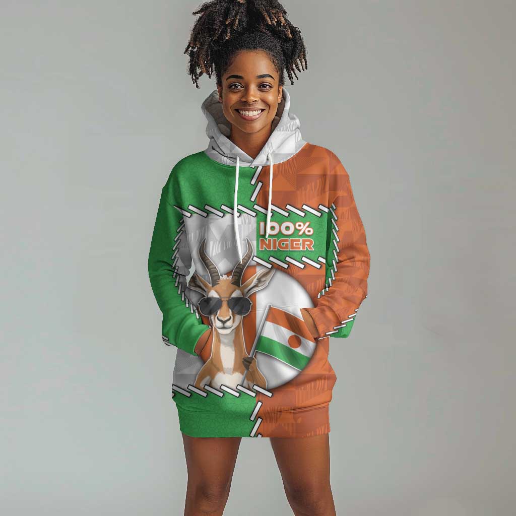 Personalized Niger Hoodie Dress Dama Gazelle Waving Flag Funny Style