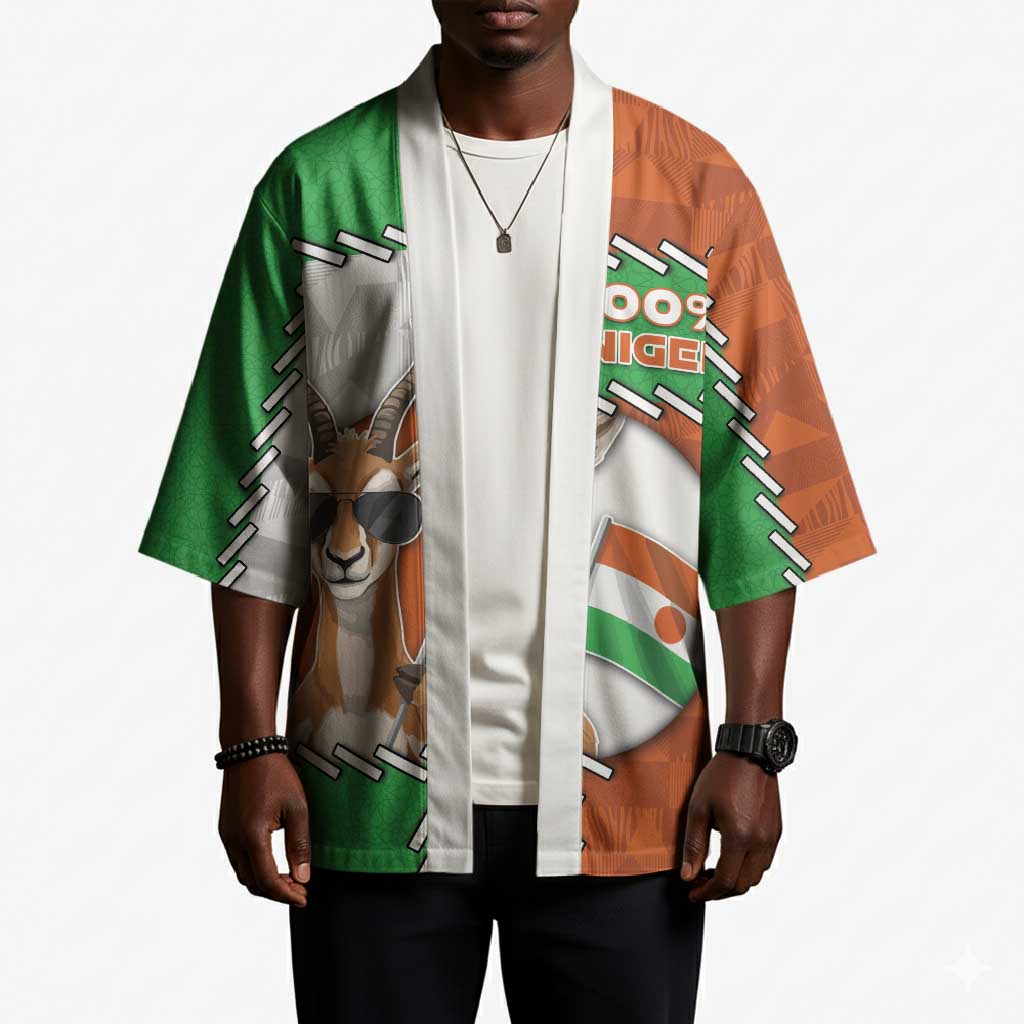 Personalized Niger Kimono Dama Gazelle Waving Flag Funny Style