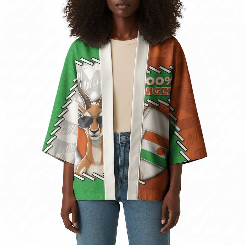 Personalized Niger Kimono Dama Gazelle Waving Flag Funny Style
