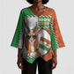 Personalized Niger Kimono Sleeve Blouse Dama Gazelle Waving Flag Funny Style