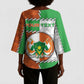 Personalized Niger Kimono Sleeve Blouse Dama Gazelle Waving Flag Funny Style