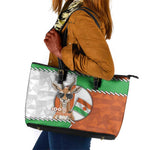 Niger Leather Tote Bag Dama Gazelle Waving Flag Funny Style