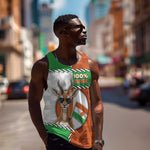 Personalized Niger Men Tank Top Dama Gazelle Waving Flag Funny Style