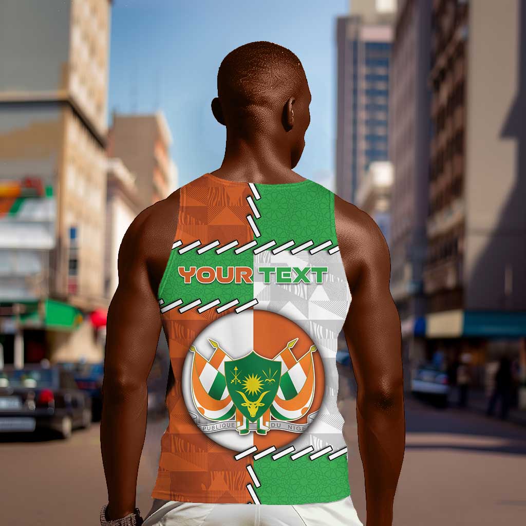 Personalized Niger Men Tank Top Dama Gazelle Waving Flag Funny Style