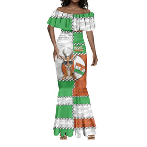 Personalized Niger Mermaid Dress Dama Gazelle Waving Flag Funny Style