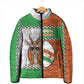 Personalized Niger Padded Jacket Dama Gazelle Waving Flag Funny Style
