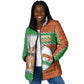 Personalized Niger Padded Jacket Dama Gazelle Waving Flag Funny Style