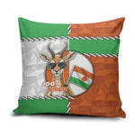 Niger Pillow Cover Dama Gazelle Waving Flag Funny Style