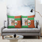 Niger Pillow Cover Dama Gazelle Waving Flag Funny Style