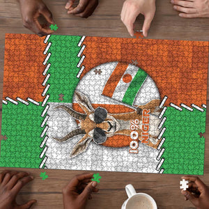 Niger Puzzle Dama Gazelle Waving Flag Funny Style