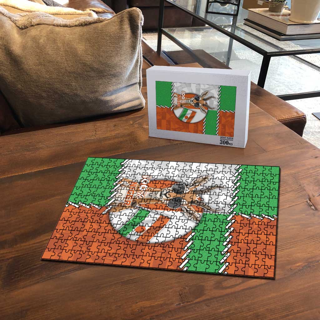 Niger Puzzle Dama Gazelle Waving Flag Funny Style