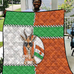 Niger Quilt Dama Gazelle Waving Flag Funny Style