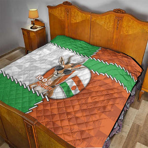 Niger Quilt Dama Gazelle Waving Flag Funny Style