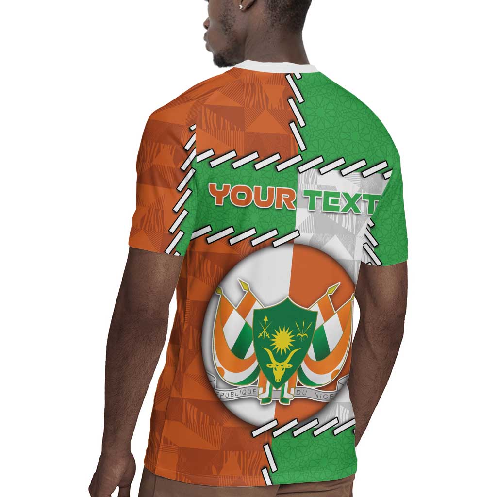 Personalized Niger Rugby Jersey Dama Gazelle Waving Flag Funny Style