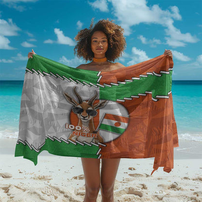 Niger Sarong Dama Gazelle Waving Flag Funny Style