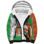 Personalized Niger Sherpa Hoodie Dama Gazelle Waving Flag Funny Style