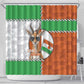 Niger Shower Curtain Dama Gazelle Waving Flag Funny Style
