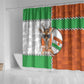 Niger Shower Curtain Dama Gazelle Waving Flag Funny Style