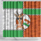 Niger Shower Curtain Dama Gazelle Waving Flag Funny Style
