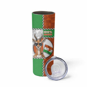 Personalized Niger Skinny Tumbler Dama Gazelle Waving Flag Funny Style