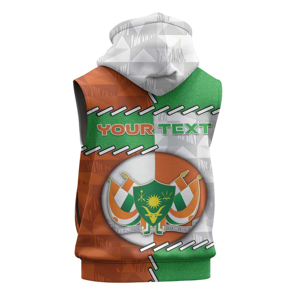 Personalized Niger Sleeveless Hoodie Dama Gazelle Waving Flag Funny Style