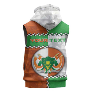 Personalized Niger Sleeveless Hoodie Dama Gazelle Waving Flag Funny Style