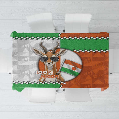 Niger Tablecloth Dama Gazelle Waving Flag Funny Style