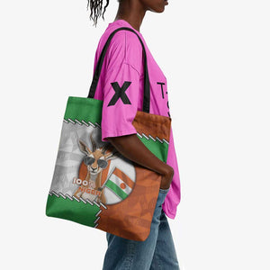 Niger Tote Bag Dama Gazelle Waving Flag Funny Style