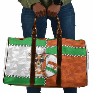 Niger Travel Bag Dama Gazelle Waving Flag Funny Style