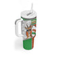 Personalized Niger Tumbler With Handle Dama Gazelle Waving Flag Funny Style