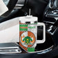 Personalized Niger Tumbler With Handle Dama Gazelle Waving Flag Funny Style