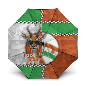 Niger Umbrella Dama Gazelle Waving Flag Funny Style