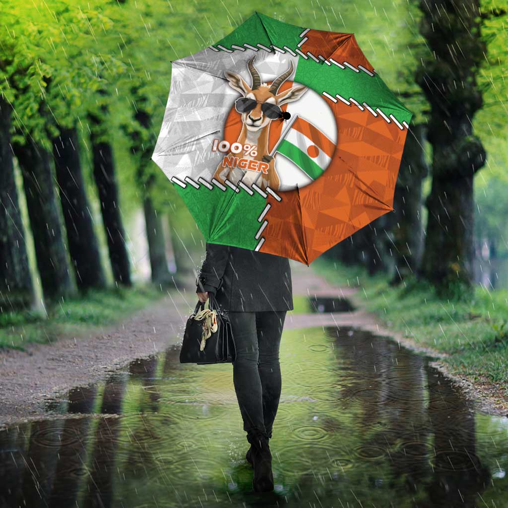 Niger Umbrella Dama Gazelle Waving Flag Funny Style
