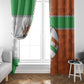 Niger Window Curtain Dama Gazelle Waving Flag Funny Style