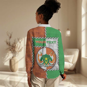 Personalized Niger Women Casual Shirt Dama Gazelle Waving Flag Funny Style