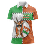 Personalized Niger Women Polo Shirt Dama Gazelle Waving Flag Funny Style