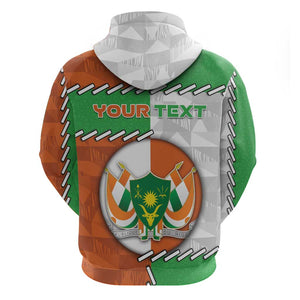 Personalized Niger Zip Hoodie Dama Gazelle Waving Flag Funny Style