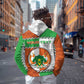 Personalized Niger Zip Hoodie Dama Gazelle Waving Flag Funny Style