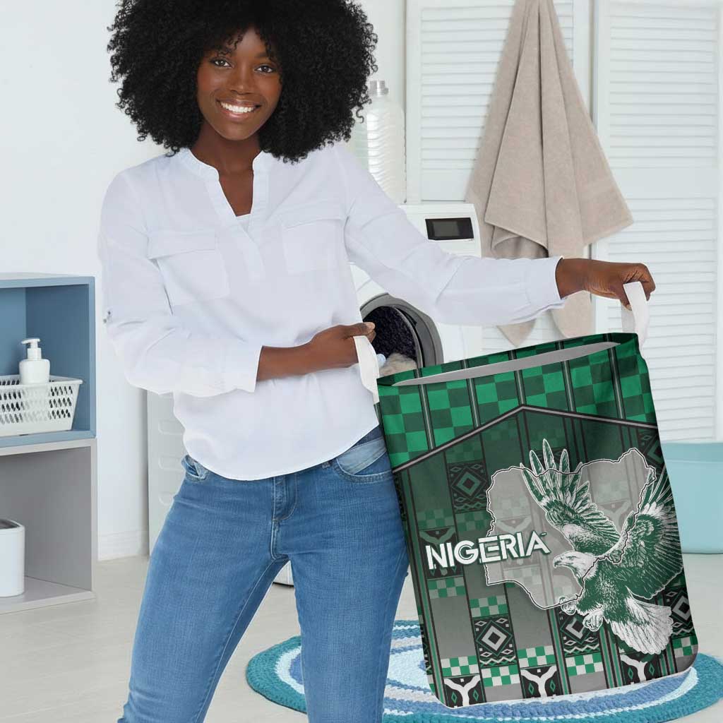 Nigeria Laundry Basket Eagle With Tribal Patterns