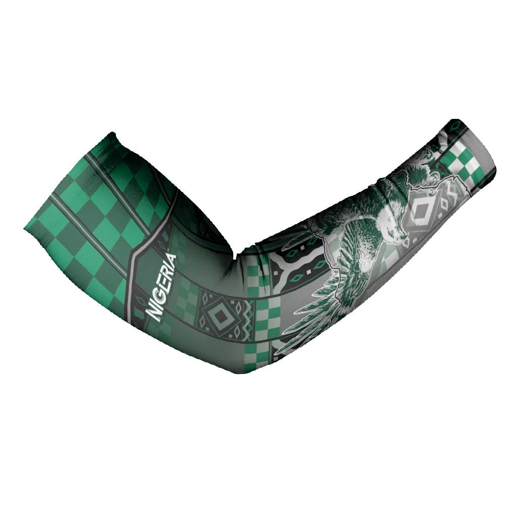 Personalized Nigeria Arm Sleeves Eagle With Tribal Patterns