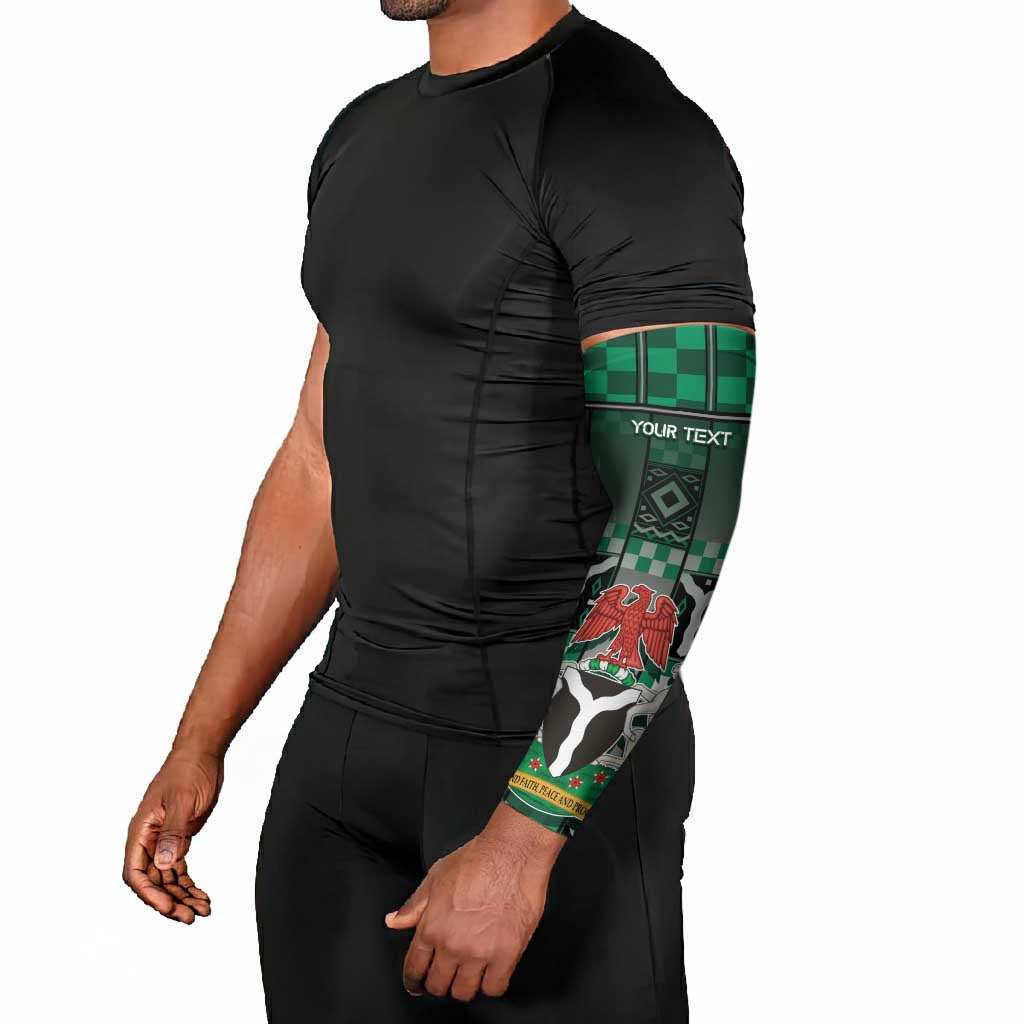 Personalized Nigeria Arm Sleeves Eagle With Tribal Patterns