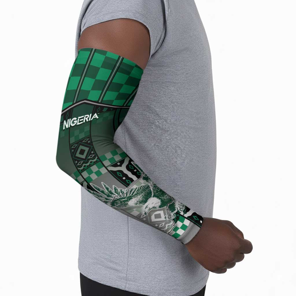 Personalized Nigeria Arm Sleeves Eagle With Tribal Patterns