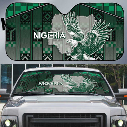 Nigeria Auto Sun Shade Eagle With Tribal Patterns
