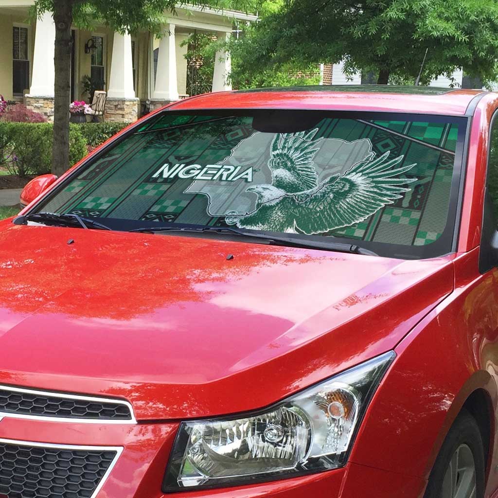 Nigeria Auto Sun Shade Eagle With Tribal Patterns