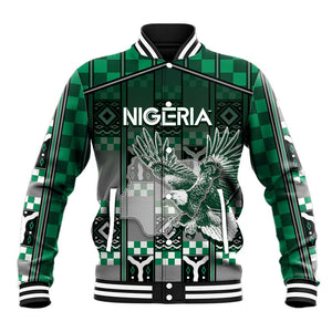 Personalized Nigeria Baseball Jacket Eagle With Tribal Patterns