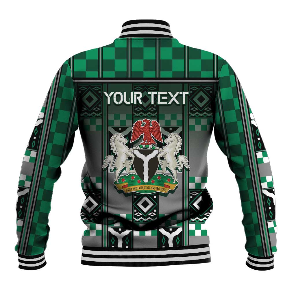 Personalized Nigeria Baseball Jacket Eagle With Tribal Patterns