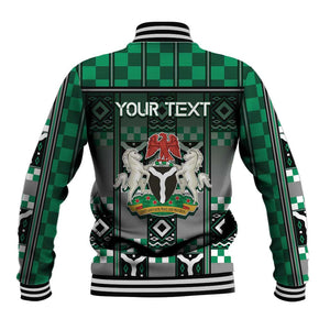 Personalized Nigeria Baseball Jacket Eagle With Tribal Patterns