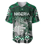 Personalized Nigeria Baseball Jersey Eagle With Tribal Patterns