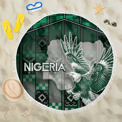Nigeria Beach Blanket Eagle With Tribal Patterns