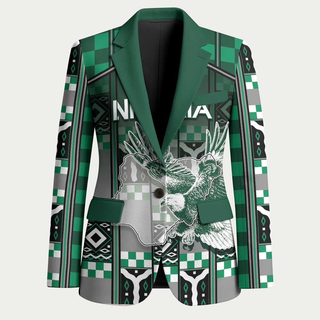 Personalized Nigeria Blazer Eagle With Tribal Patterns
